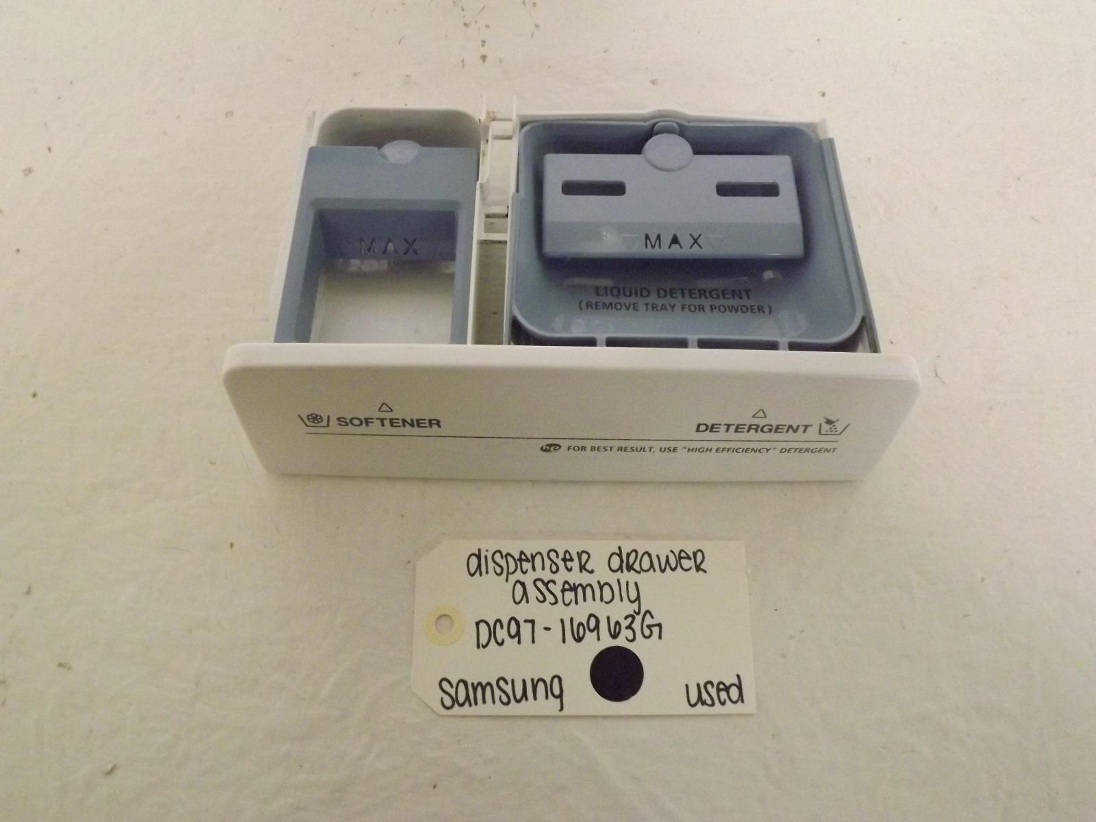 Samsung Washer DC97-16963G Dispenser Drawer Assembly Used Samsung Washer DC97-16963G Dispenser Drawer Assembly Used